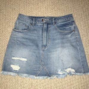 Classic jean mini skirt